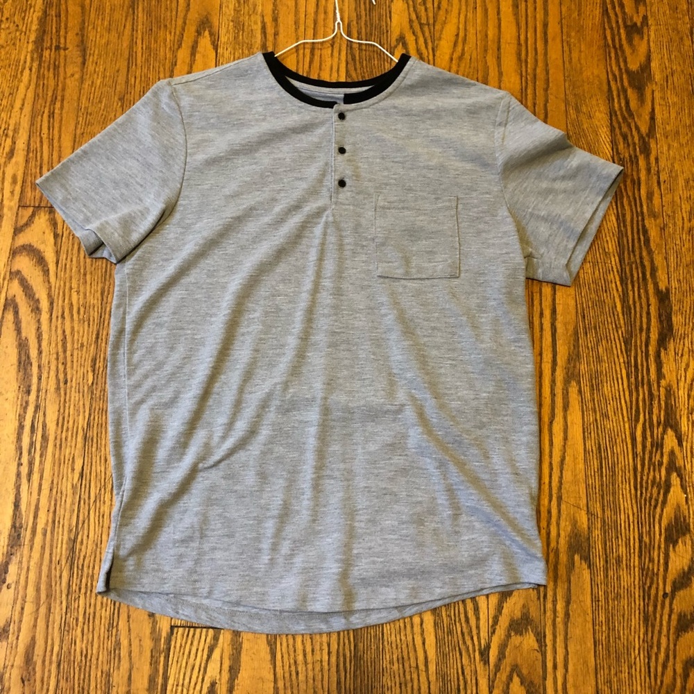 Native Youth Grey Henley Shirt